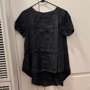 Eileen Fisher Black Short Sleeve Top